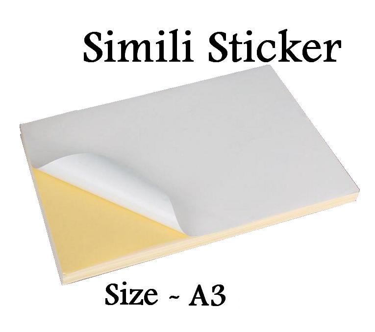 A3 White Simili Sticker 100sht